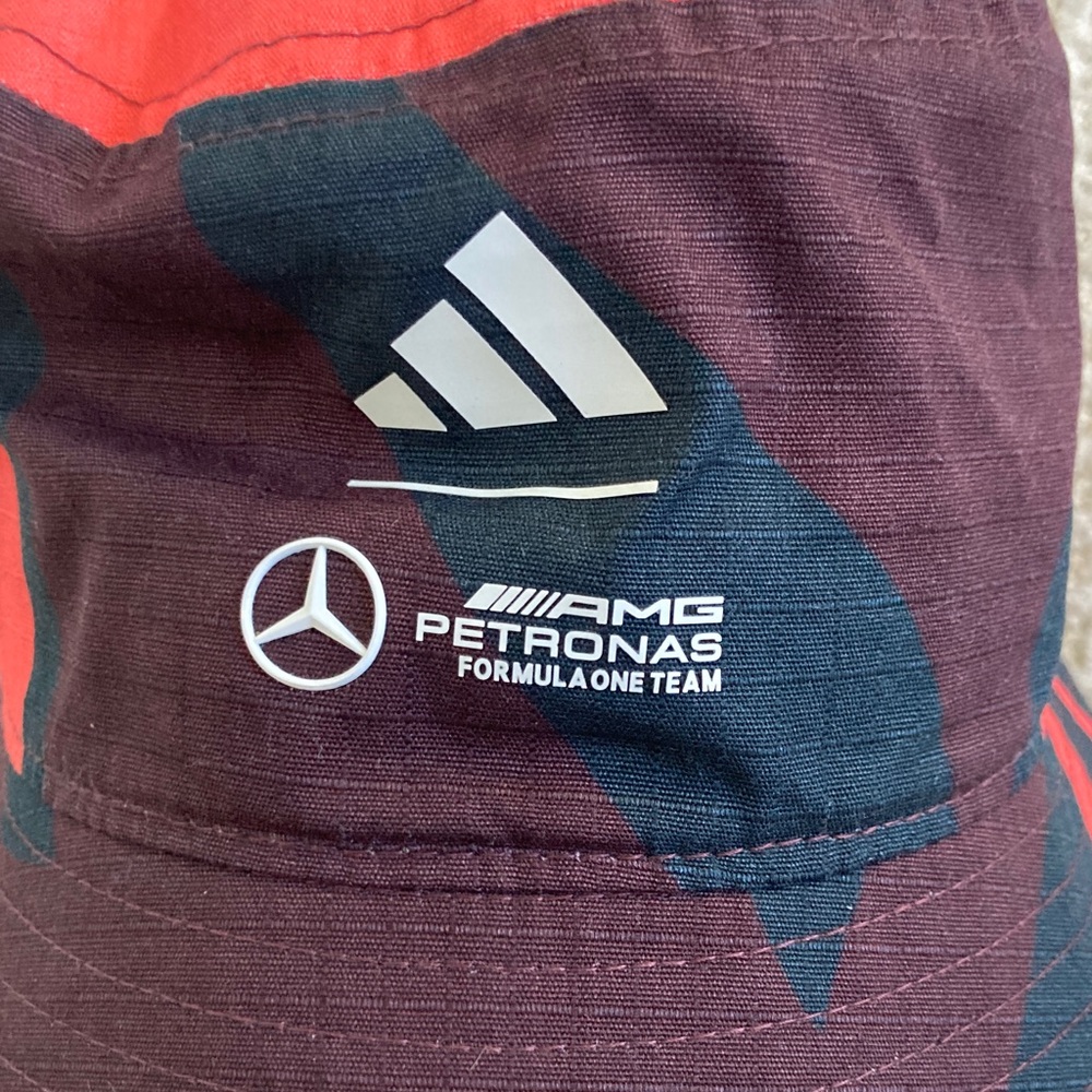 Formula 1 Adidas/ Mercedes Red and Black Bucket Hat - Picture 2 of 5